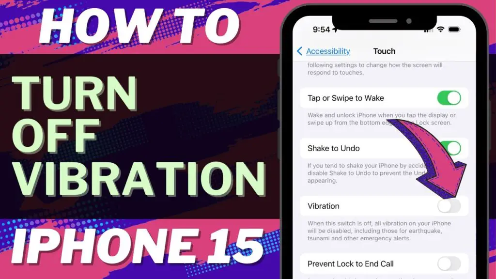 How to turn off vibration on iPhone