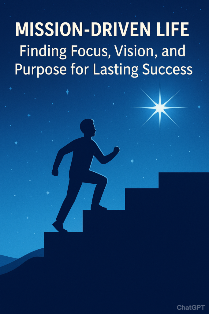 Digital illustration symbolizing a mission-driven life with clarity, focus, and purposeful vision.
